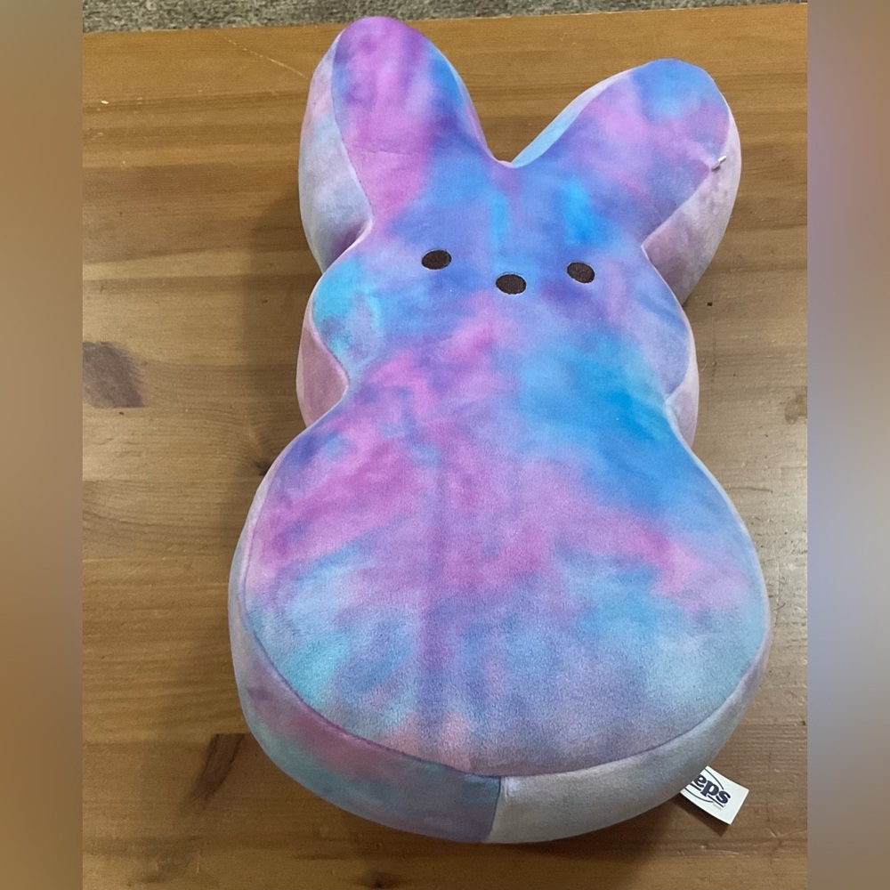 Peep: Purple, blue tie dye peep marshmallow very soft plush/stuffed animal/toy.